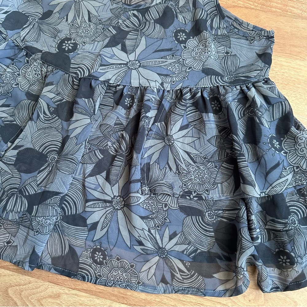 Frenchi Gary Floral Patterned Ruffle Tank Top - Picture 3 of 3